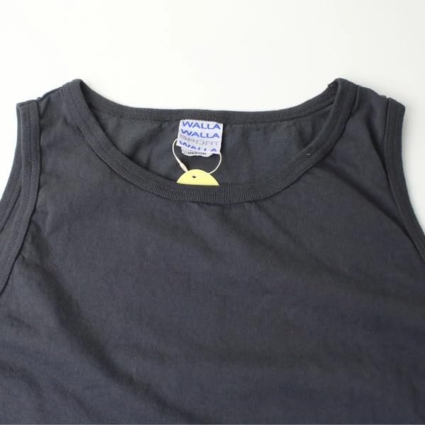 Tank Top Stylish WALLA WALLA SPORT Made In Japan Ringer Tank Top Simple Stylish Cool Large Size Cotton Cotton [regnuu] Men's Women's 100% 100% (S