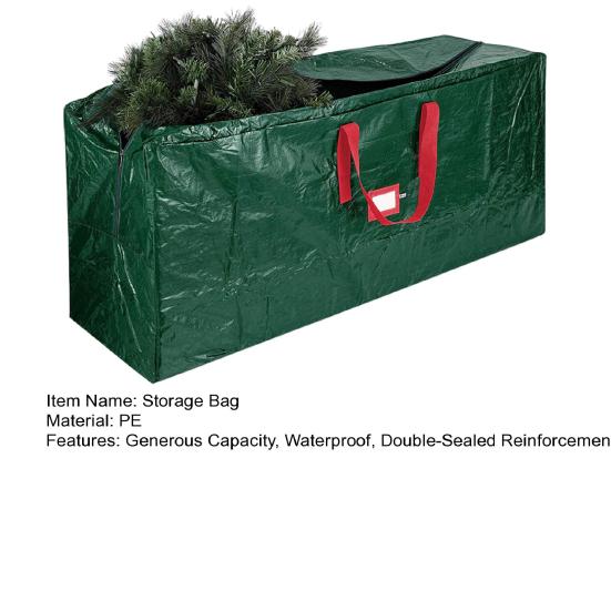 Christmas Tree Storage Bag Generous Capacity Waterproof Dustproof Reinforced Tear-Resistant PE Woven Tree Storage Organizer