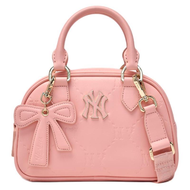 MLB Butterfly Charm Crossbody Handbag Regular Kids' Pink Casual 7ACRM056N-50PKL