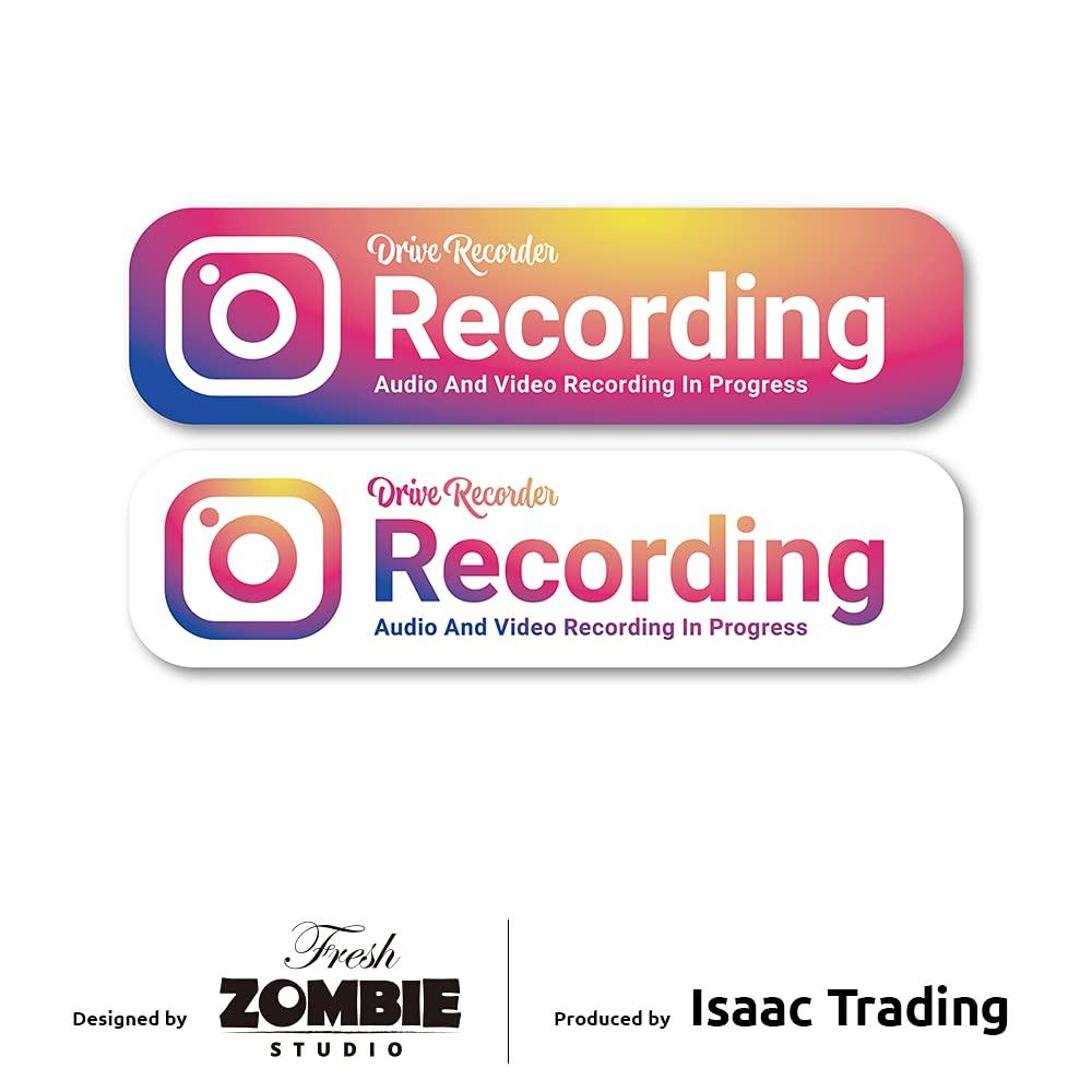Isaac Trading Drive Recorder Recording Sticker Waterproof/Weatherproof English Gradient Design