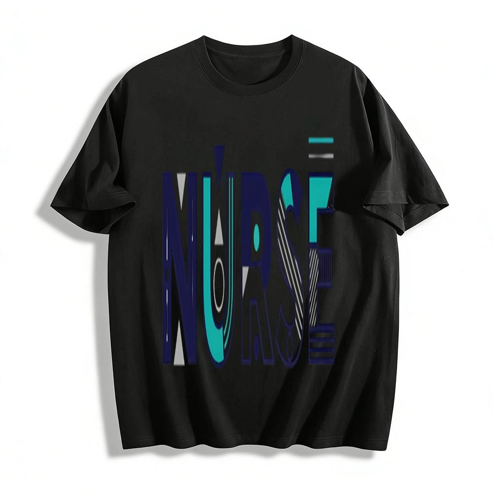

Nurse Graphic Print Casual Tee Women Men Nursing Themed Top Pure cotton T-shirt XXS