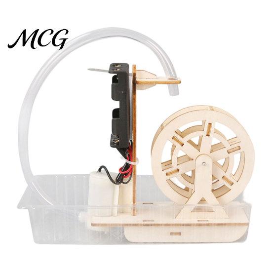Water Wheel Decoration DIY Model, Handmade Craft, Physics Teaching Aid Building Educational STEM Toy, for Classroom Craft Kit A