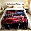 Truck Theme Custom Blanket Personalized Name & Text Customized Soft Warm Throw Blanket Home Decor