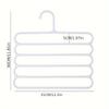 5Layers Closet Pants Organizer, Multifunctional Space Saving Cloth Hanger for Clothes Trousers Scarfs Ties