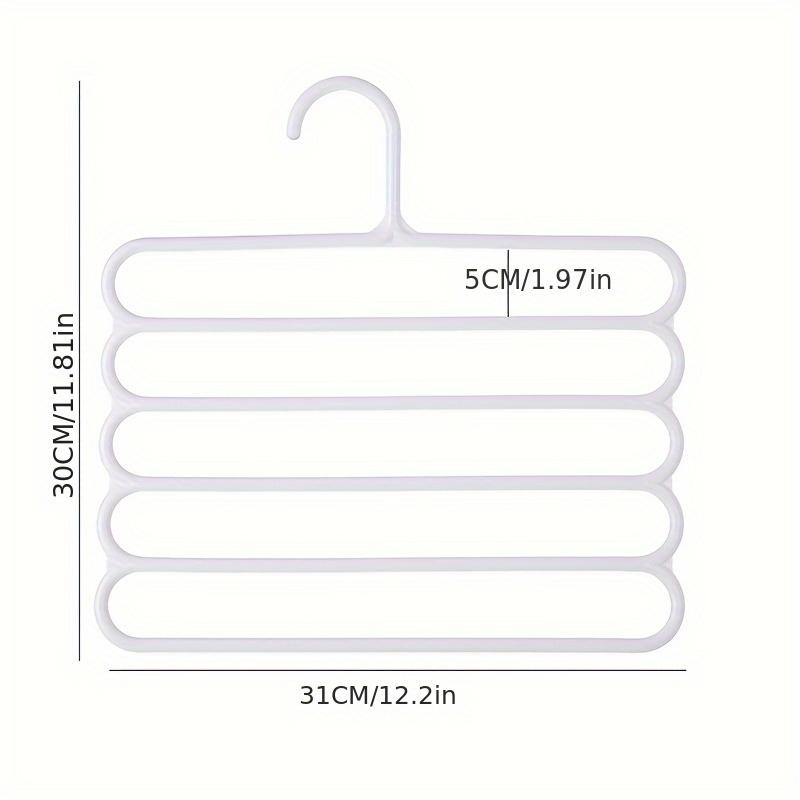 5Layers Closet Pants Organizer, Multifunctional Space Saving Cloth Hanger for Clothes Trousers Scarfs Ties