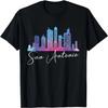 San Antonio Aquarell Skyline Texas State T-Shirt T-Shirt