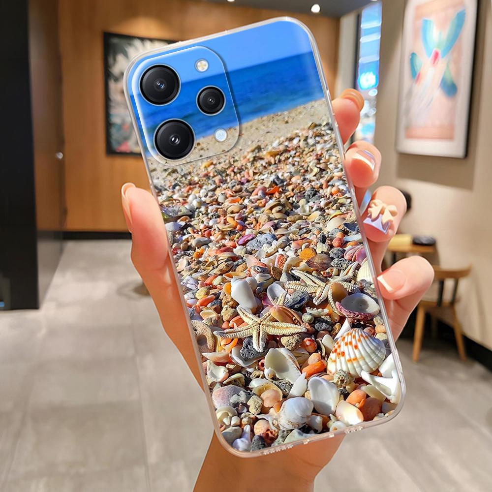 For Xiaomi Redmi 12 4G Case Cute Cartoon Painted Shockproof Phone Cases For Redmy Redmi 12 Redmi12 4g 2023 Protect Back Cover