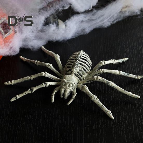 1/4 ks Halloween zvířecí kostlivec dekorace realistická krysa, vrána, pavouk, štír, kostra figurka plastová kostní socha model pro domácí kancelář kavárnu