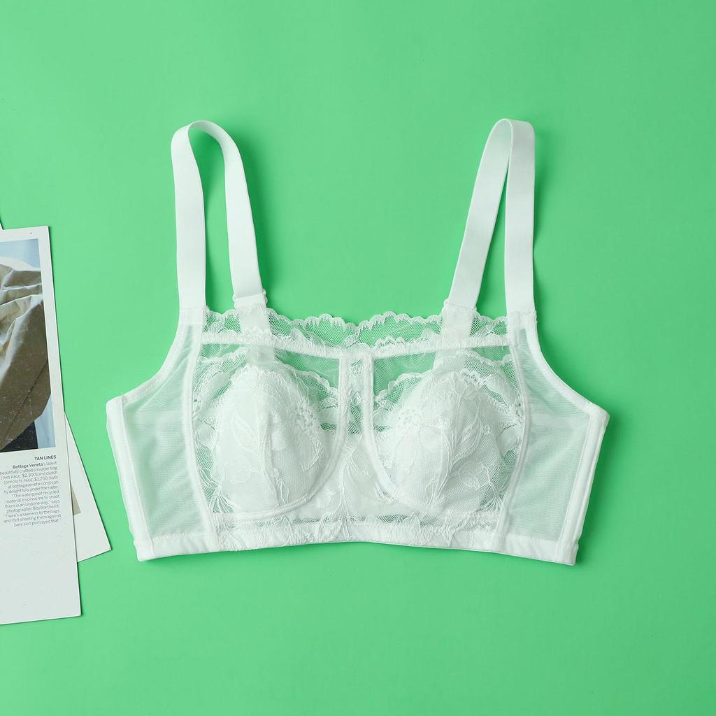 Silk Lace Wireless Bra with Bunny Ear Cups - Summer Style