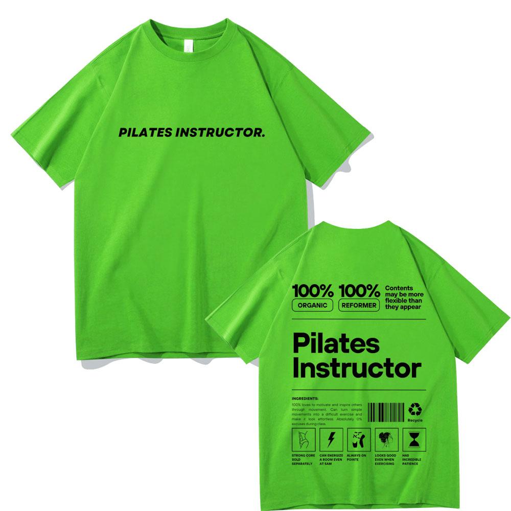 

Pilates Instructor Pump Cover Tshirt Men Women Fitness Funny Powerlifting Workout Bodybuilding T-shirts Male Gym Oversized Tees 4XL