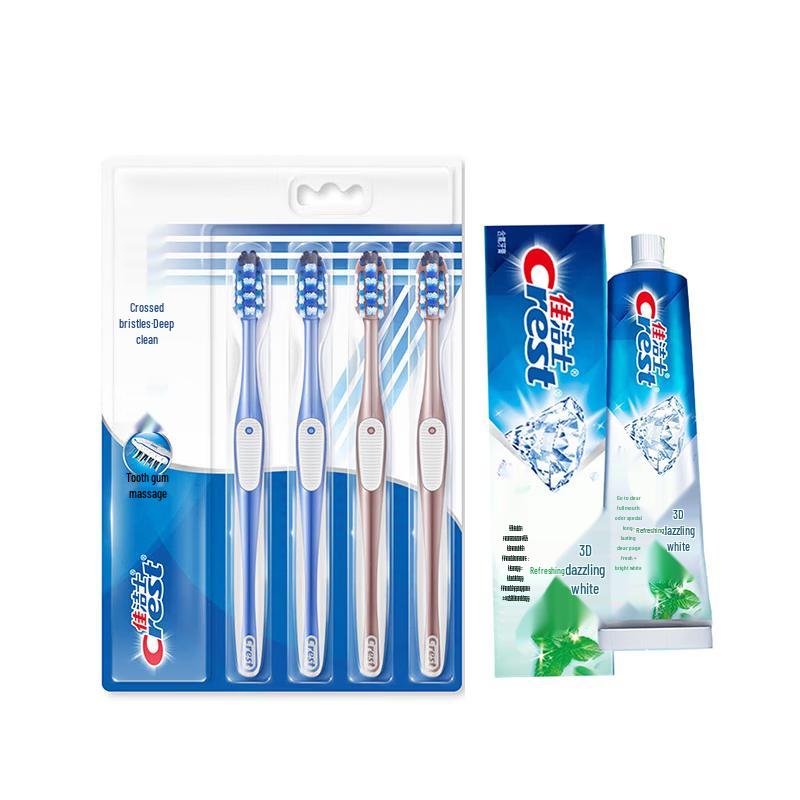 Crest 7-Effect Toothbrush & 3D White Toothpaste Bundle