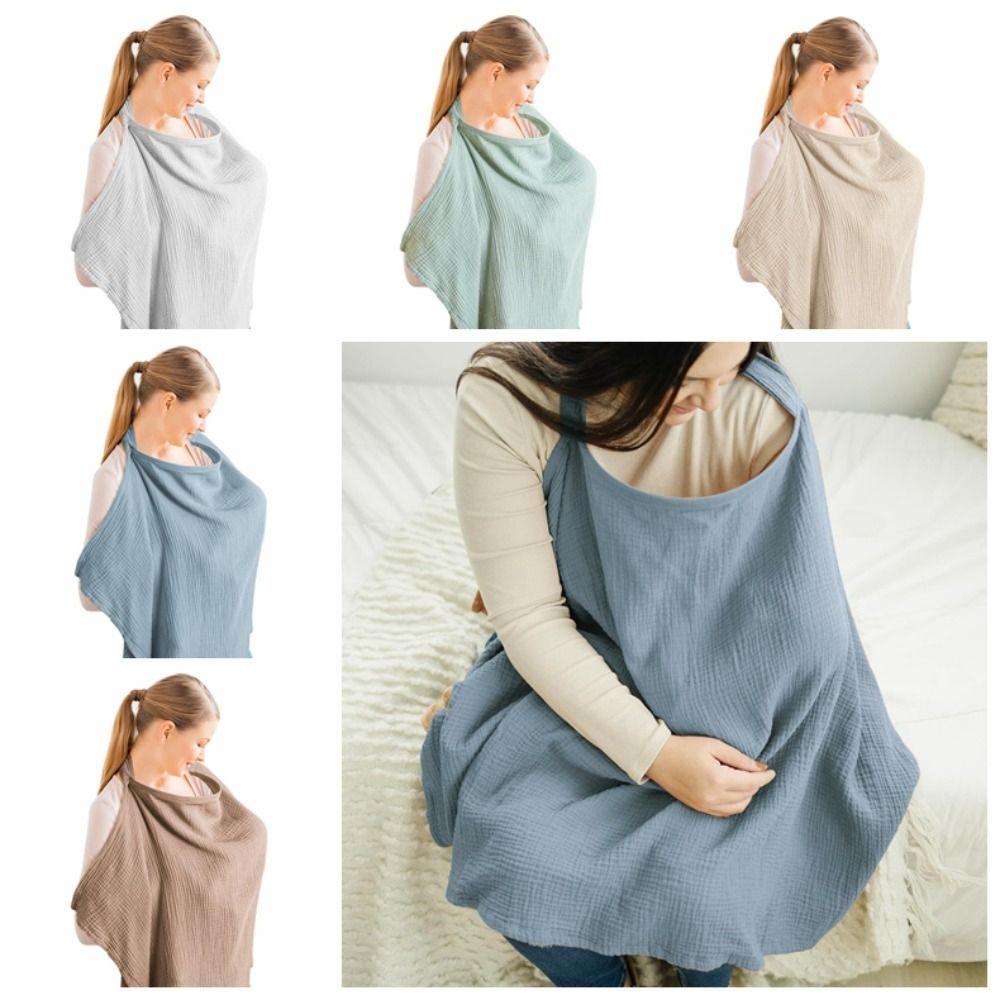 Solid Color Breastfeeding Cover Cotton Nursing Apron  Baby Feeding Supplies