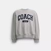 Sporty Signature Boyfriend Crewneck Sweatshirt Heather Grey
