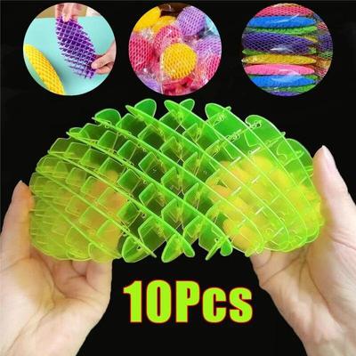 1–10 Stück 3D-gedruckter Wurm zum Auspacken, verwandelnder Wurm, Stressabbau-Spielzeug, großer Zappelwurm, sechsseitiger drückender Stressabbau, Squishy-Würmer, Stressabbau-Werkzeug
