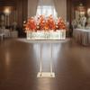Elegant Crystal Flower Stand for Wedding Decor, Modern Floor & Countertop Display Stand Holds 17.6-22lbs, Versatile Centerpiece