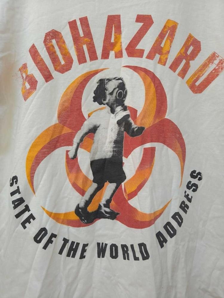 State of the world address Biohazard Band Shirt White Unisex S-5XL 1G0056 Unisex T-Shirt L