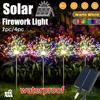 [Kaufe 1, erhalte 4] Solare Feuerwerksleuchten für den Außenbereich, wasserdicht, mit 8 Beleuchtungsmodi, Weihnachts-Hof-Festival-Party-Licht