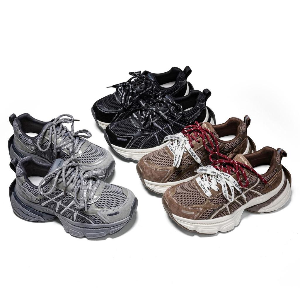 BAASPLOA Damen-Sportschuhe mit dicker Sohle, Laufschuhe aus Mesh, Freizeitschuhe, Wanderschuhe, Studentenschuhe, flache Schuhe, Tennisschuhe, atmungsaktiv
