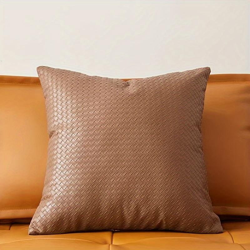 

Чехлы на подушки из искусственной кожи, для домашнего декора, элитного декора гостиной, декора автомобиля и другого многосценного декора, 45*45 см(Сердечник подушки не входит в комплект) коричневый