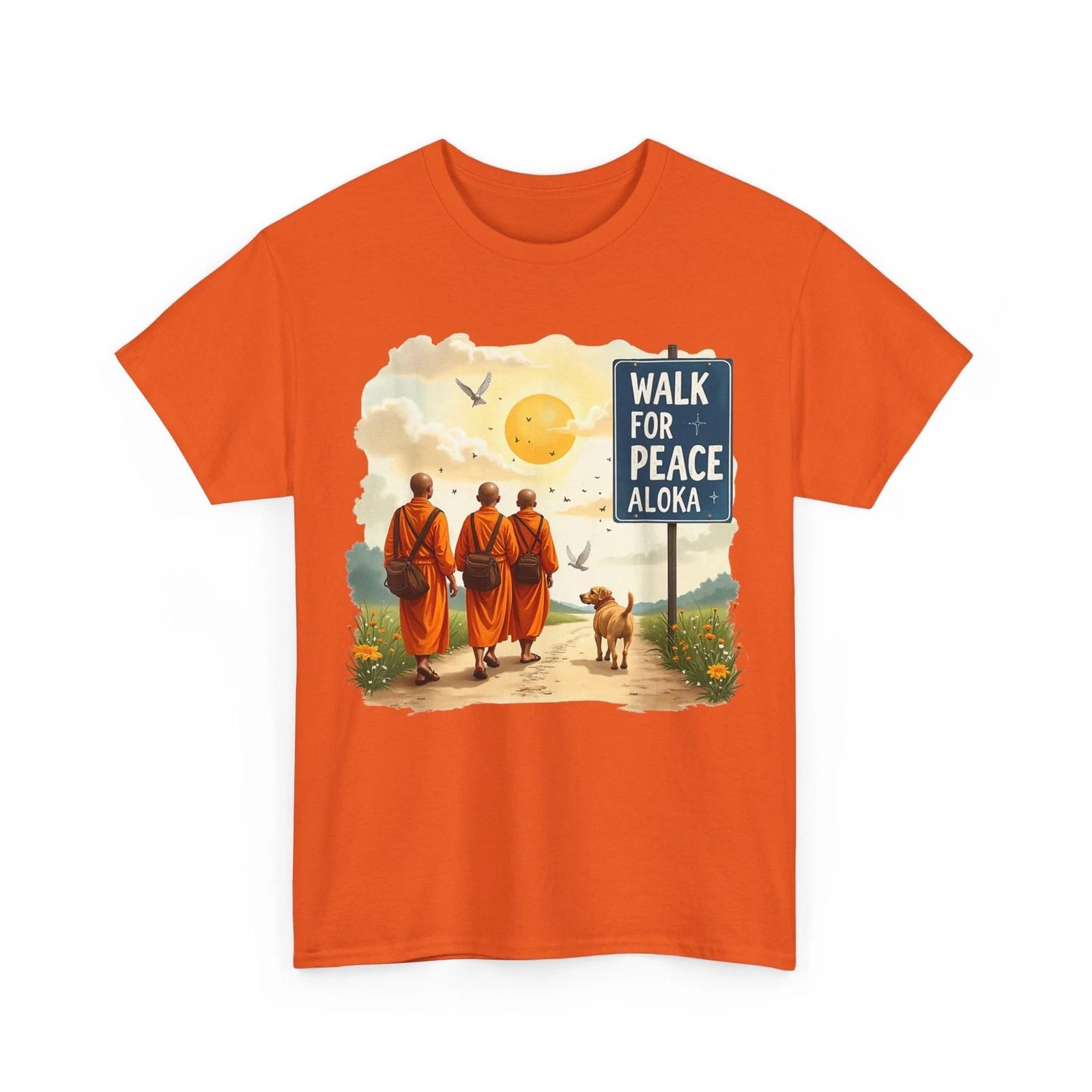 Walk for Peace Monks with Aloka Dog T-Shirt S