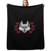 Death Wolf Head Throw Blanket Soft Warm Blanket Gift for Men Women Adults
