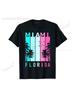 Camiseta Retro de Souvenir de la Playa de Miami Florida 100% Algodón unisex WOunisex Camisetas UNISEX Tallas S-6XL
