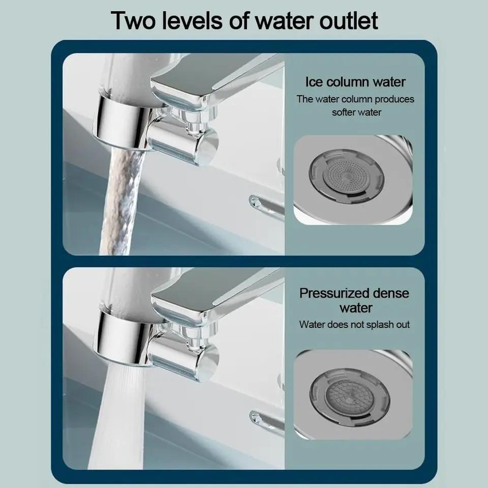 Anti-splash Kitchen Faucet Nozzle 2-Mode Adjustable 720°Rotation Sprayer Nozzle Water Saving Tap Spray Water Outlet Taps