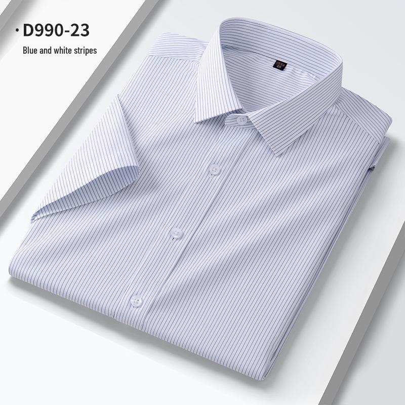 **Men's Summer Modal Stretch Non-Iron Short Sleeve Shirt | Casual Business Comfort**