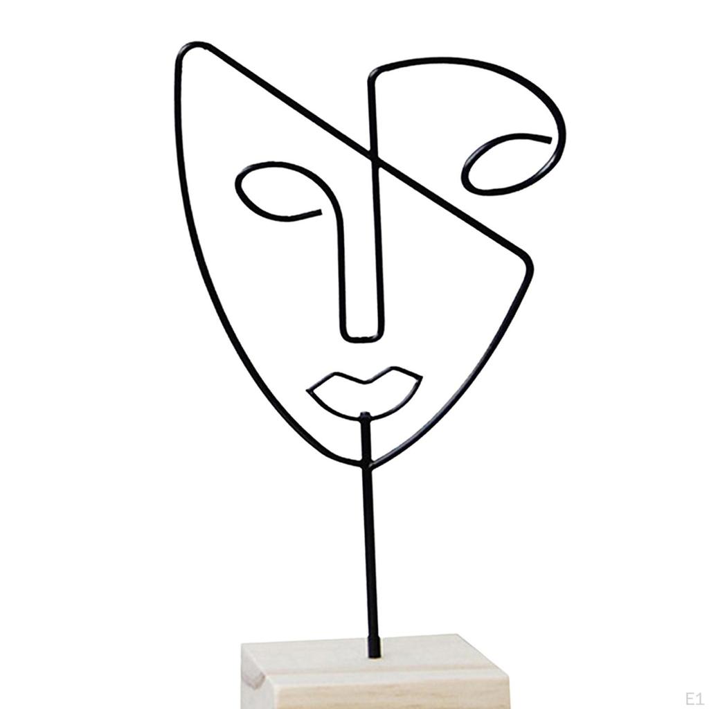 Jewelry Display Rack Face Outline Sculpture Nordic for Shop Ornament Desktop