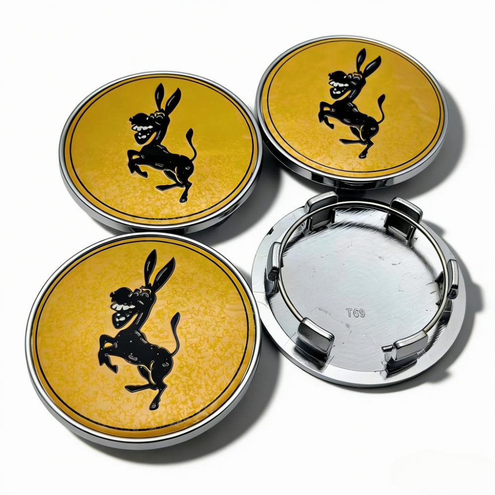 4pcs Donkey Logo Badge Emblem Car Wheel Center Caps 69MM Clip 56MM Wheels Hub Dust Cap Rim Hubcaps Cover Replace Car Accessories
