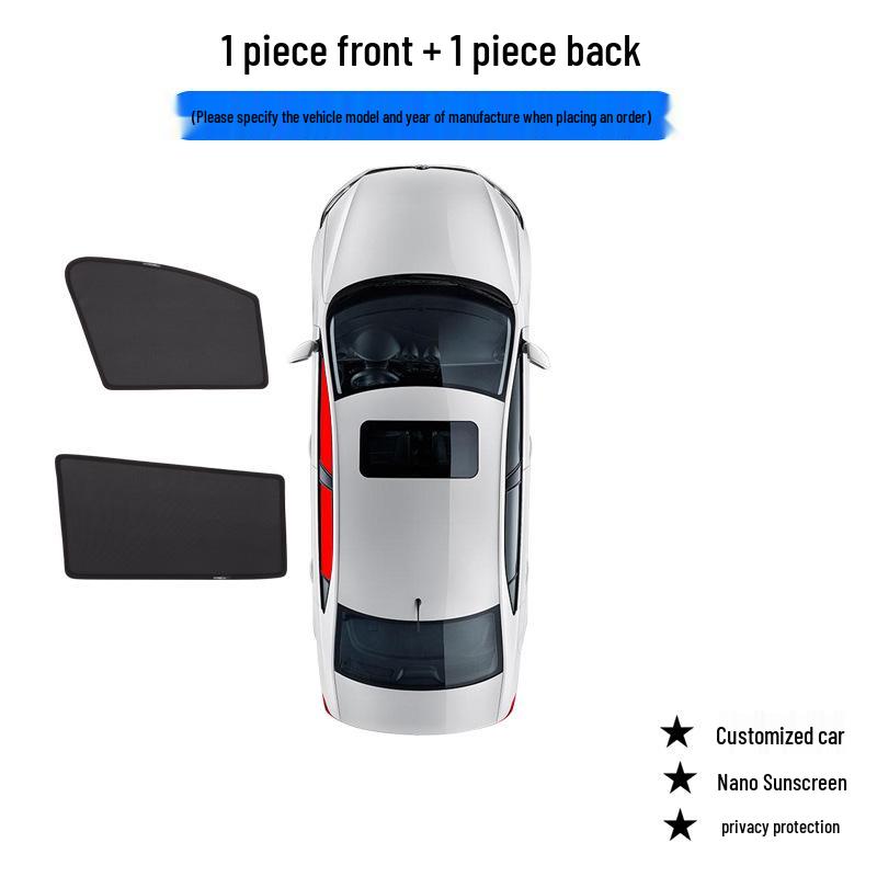 Ford Raptor F150 Sunshade: Magnetic Front/Rear & Side Window Heat Protection Curtains.