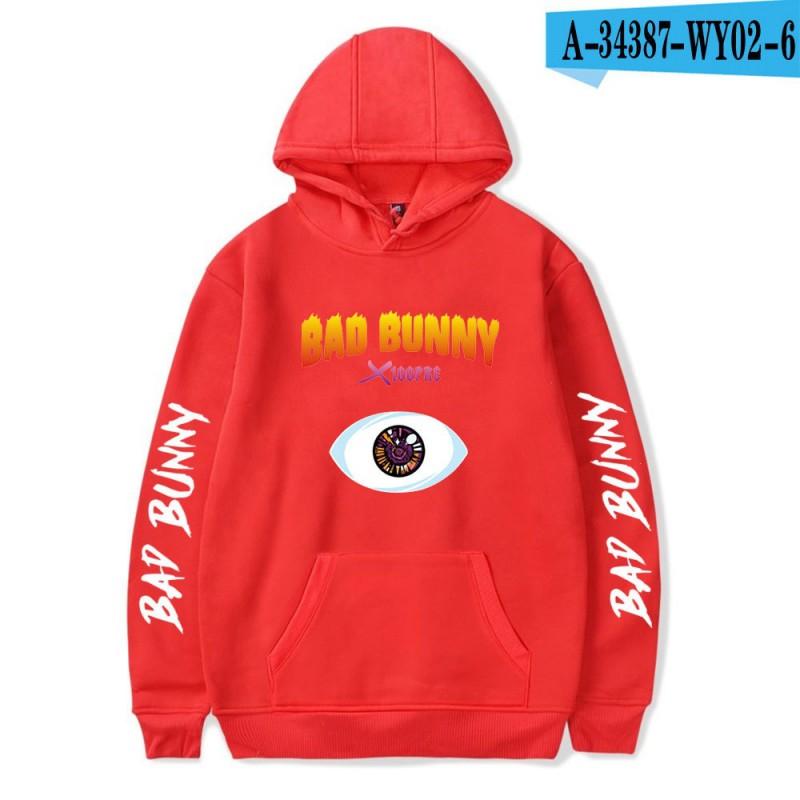 Unisex Hooded Sweatshirt Bad Bunny Inspired Casual Fall Pullover With Letter Print