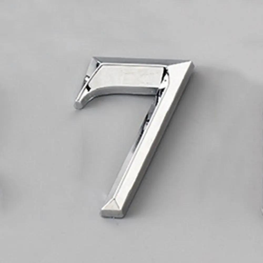 Apartment Hotel Office Door Address Silver 5cm Self Adhesive Door Plate Sign Digits House Number Stickers 3D