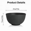 4/6/8Pcs Black Unbreakable Plastic Bowls Fruit Salad Bowl Microwave Dishwasher Safe Home Kitchen Daily Use