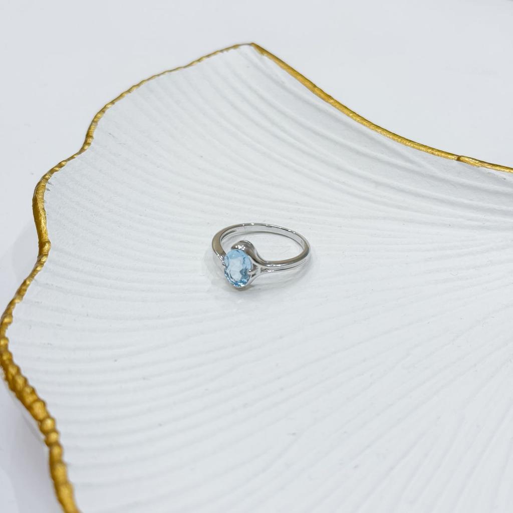 Серебряное кольцо с натуральным топазом 1.442ct, вес изделия 2,41 гр (2171591)