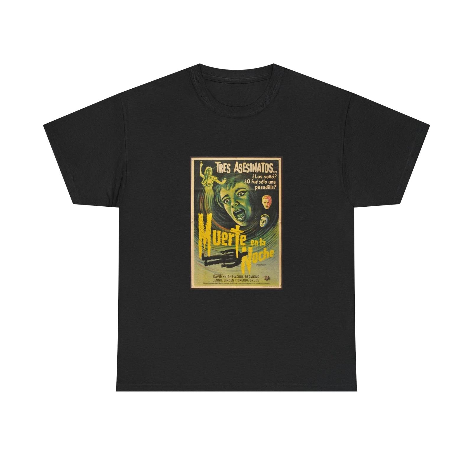 Muerte en la Noche (Dead Of Night) Retro Movie Poster Unisex kids boys kids boys kids boys kids boys kids boys T-shirt 150