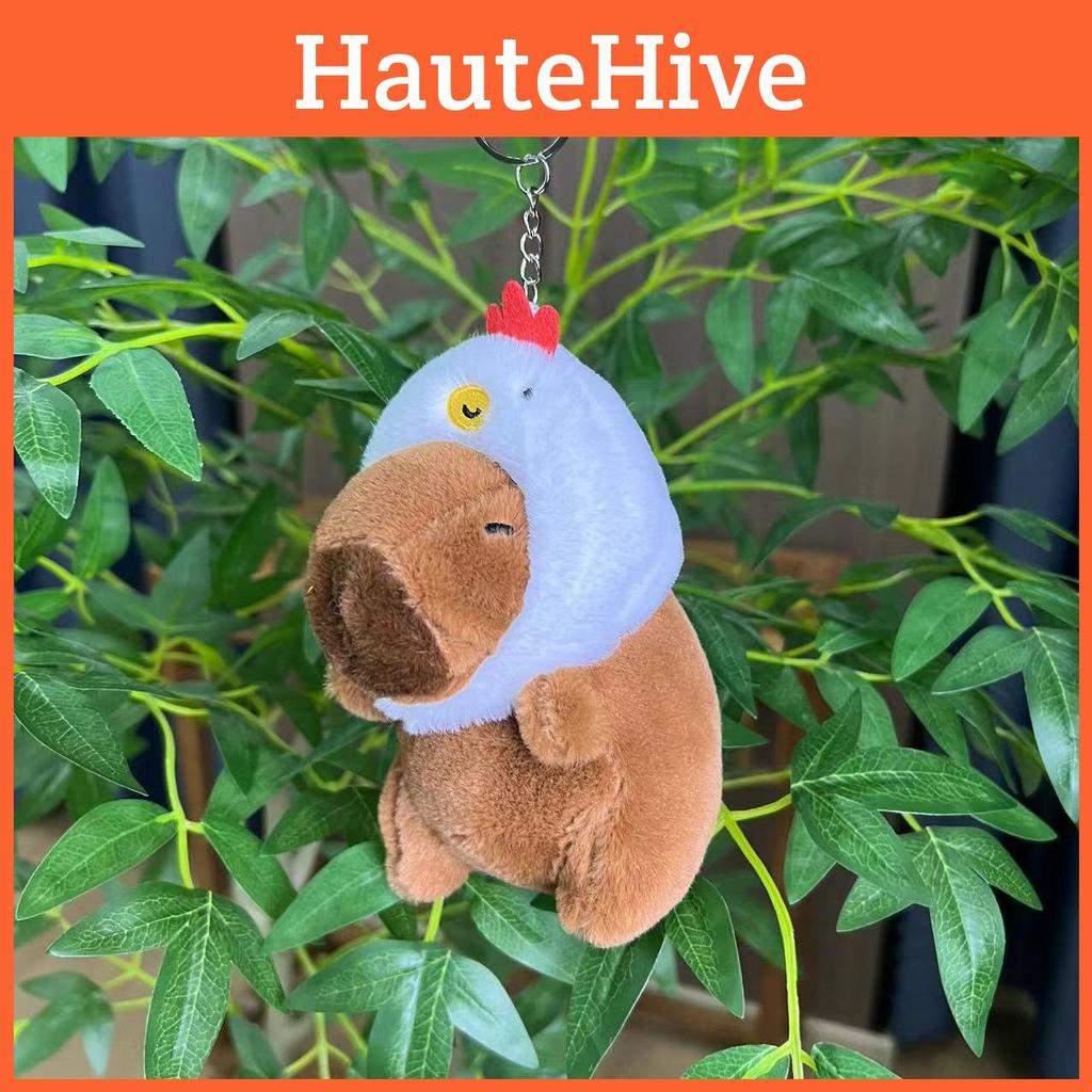 Capybara Plush Fun Keychain Colorful Animal Design Perfect For Kids Room Or Bag Decoration