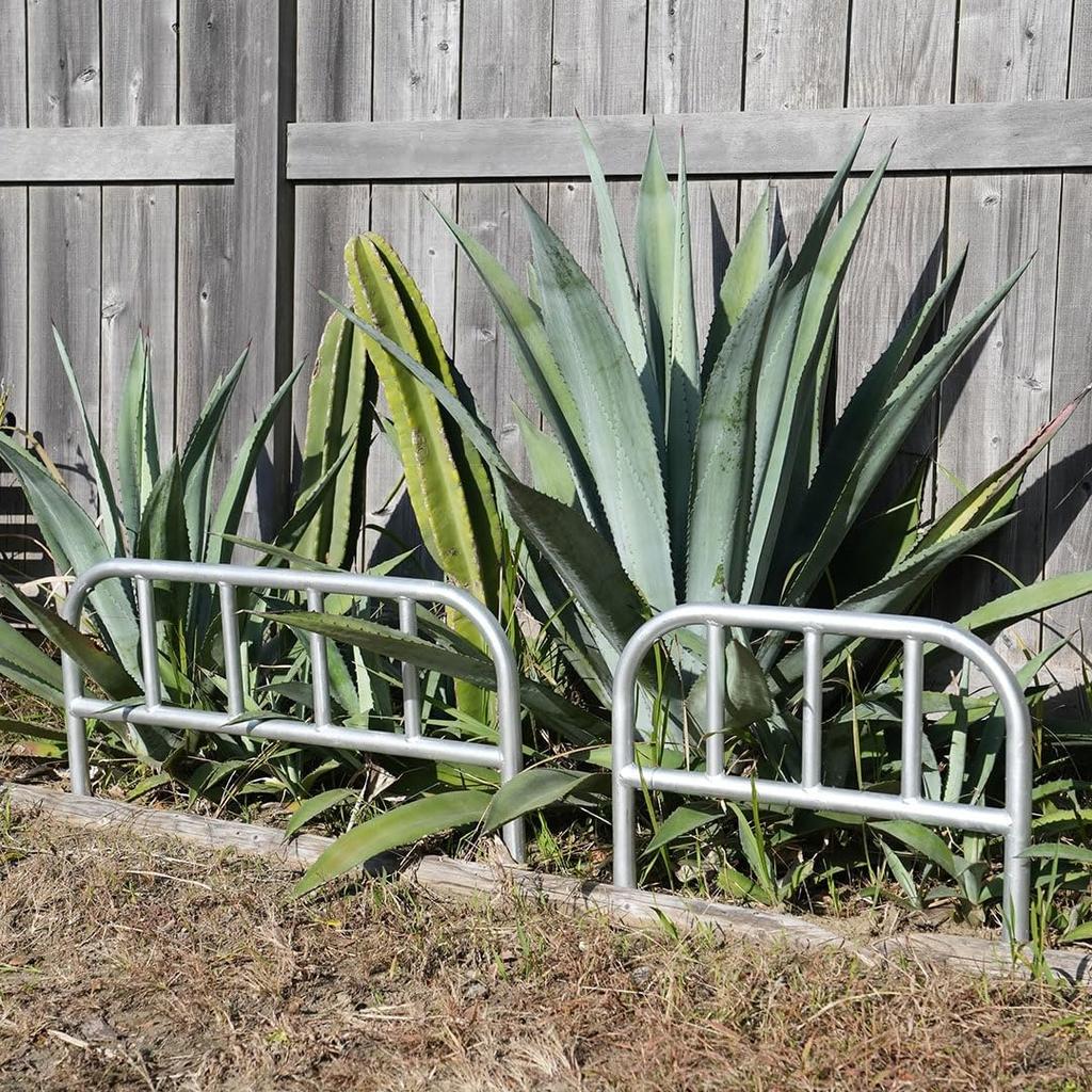 Dulton Galvanized Garden Edge Fence S A sturdy fence that stands out against your exterior structure Barricade Building material Garden Garage Height