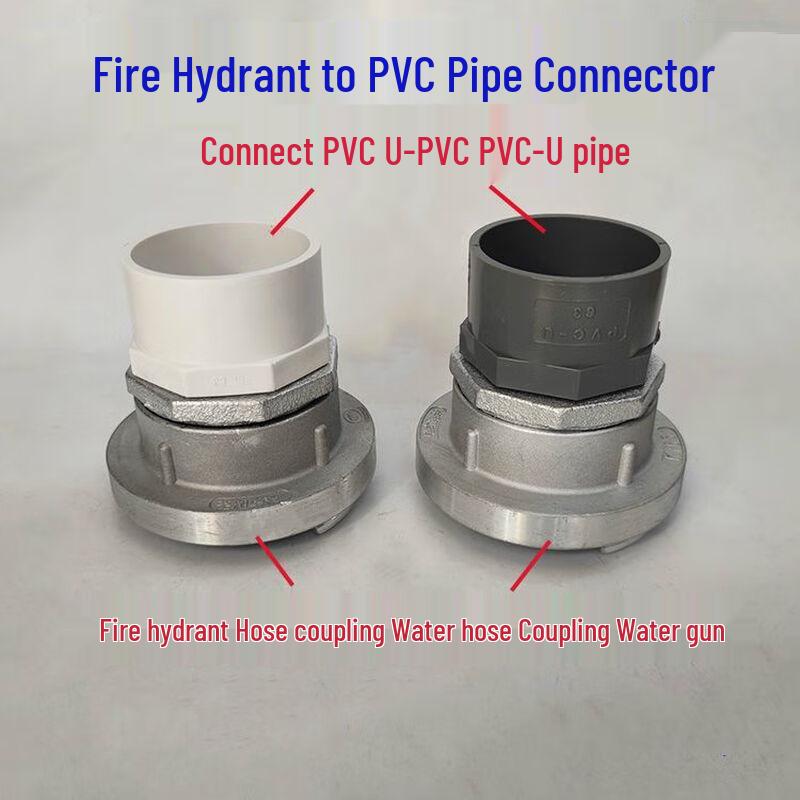 Brass Fire Hose to PVC Pipe Adapter Reducer