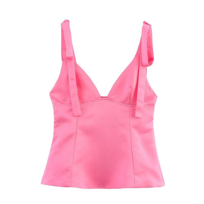 Jnleaog Spring New Arrival Women's Clothing Fashion French Fashion Bowknot Decoration Silk Satin Texture Tops 3059371