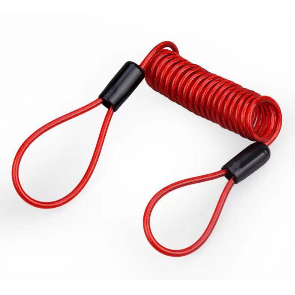 Waterproof Lock Anti-Theft Rope PVC+Steel Wire Disc Lock Spring Cable  Vehicle