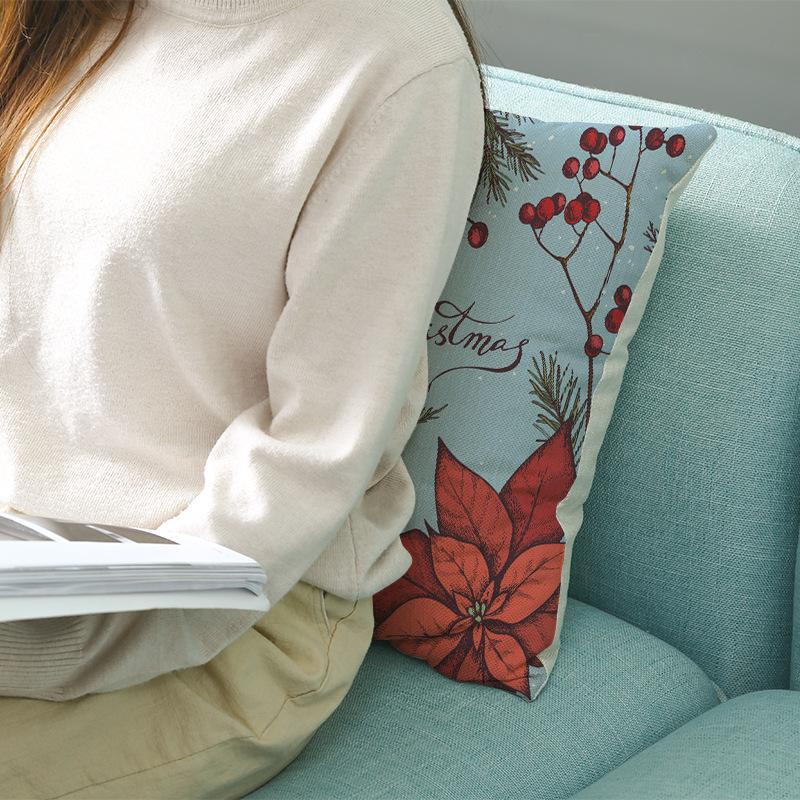 Cartoon Digital Printing Christmas Pillow Cover New Style Square Polyester Pillow Cover Cushion Cover