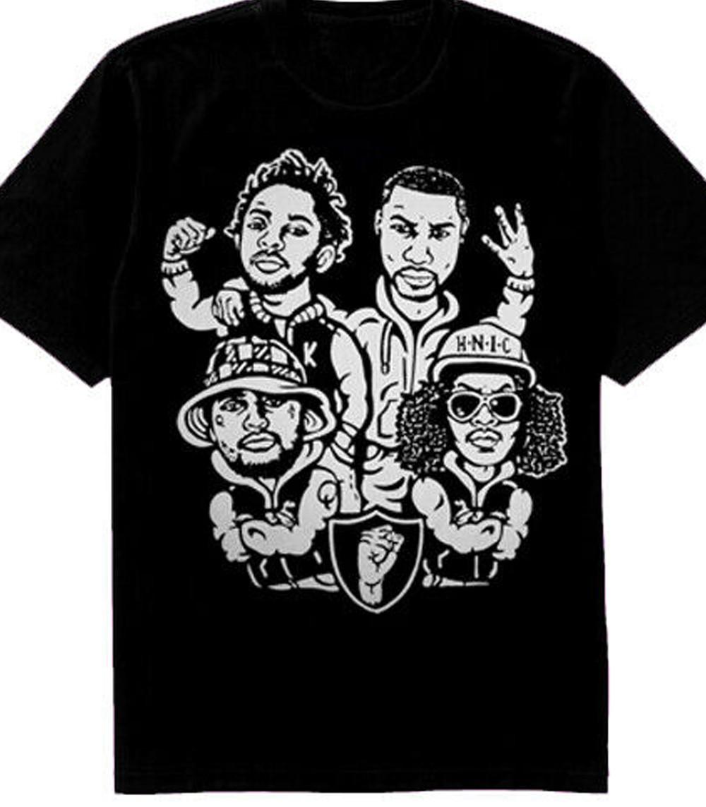 Kendrick Lamar JCOLE Ab-Soul T-shirt caricature Unisex All sizes XXXXL