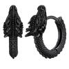 Stylish Dragon Hoop Earrings Stainless Steel Ear Studs for Men Women Hip Hop Punk Party Accessory Unisex Jewelry