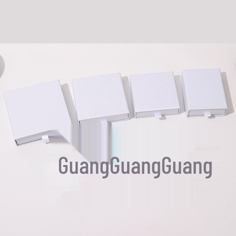 Black Kraft Paper Jewelry Drawer Box for Ring, Necklace, Earring Storage