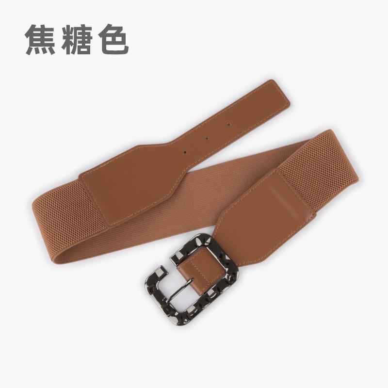 Leather Belt Elastic Elastic Belt Women'S Personalized Dress Suit Decorative Temperament Waist Seal Waist Thin