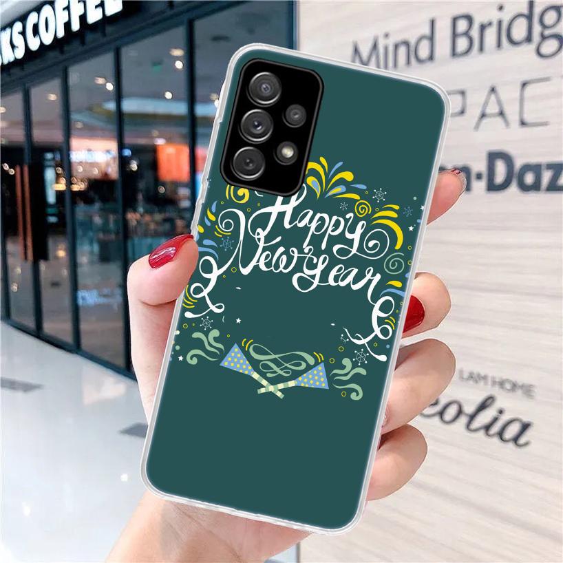 Merry Chrismas Happy New Year For Samsung Galaxy A15 A14 A13 A12 A55 A54 A53 A52 Phone Case A32 A35 A34 A33 A25 A24 A23 A22 A04S
