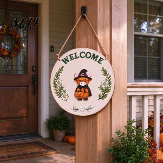 Yearly Seasonal Welcome Sign for Front Door Festive with 13 Interchangeable Accessories, Farmhouse Sign, Theme Decor Entryway Rustic Wooden