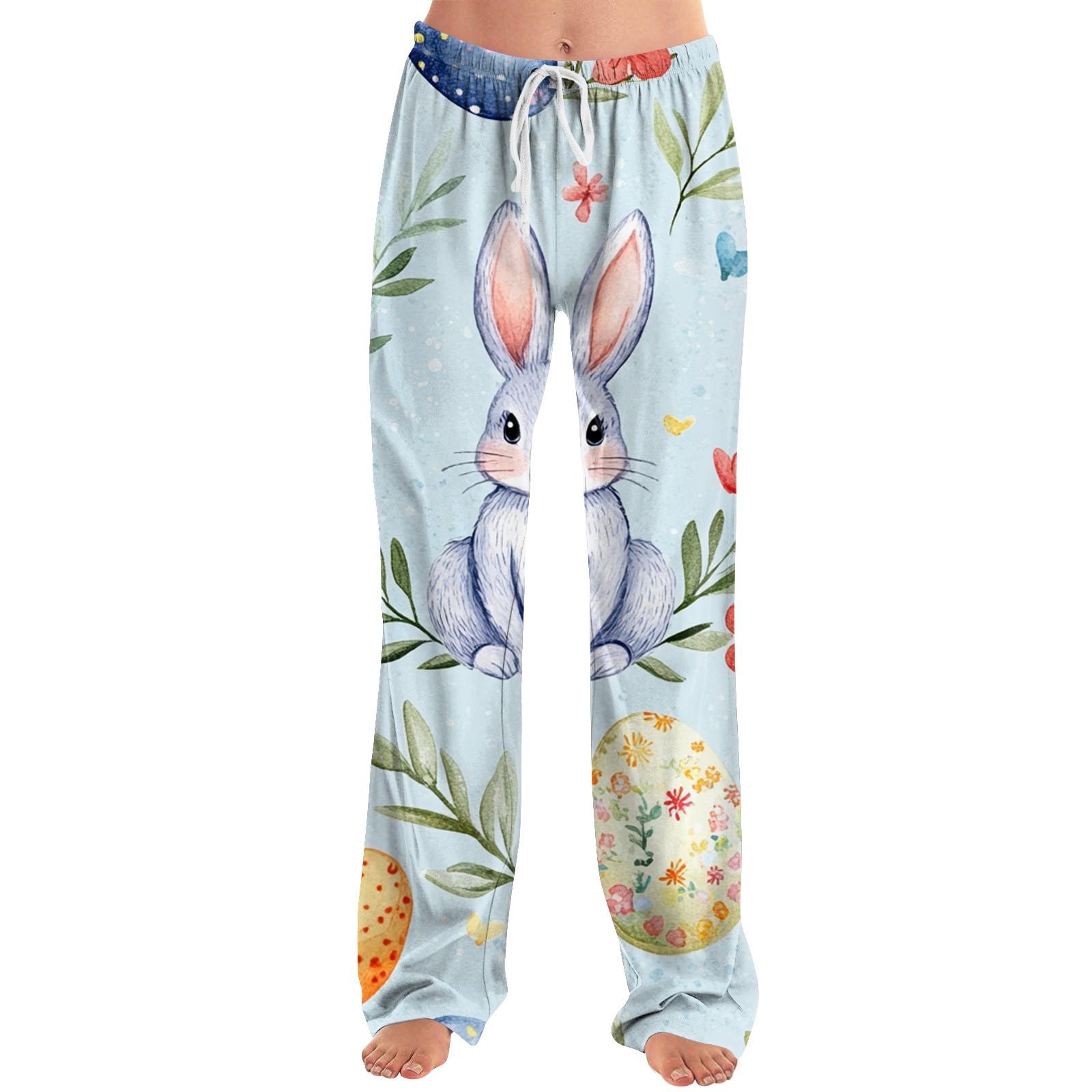 

Женские модные свободные повседневные брюки с пасхальным принтом L