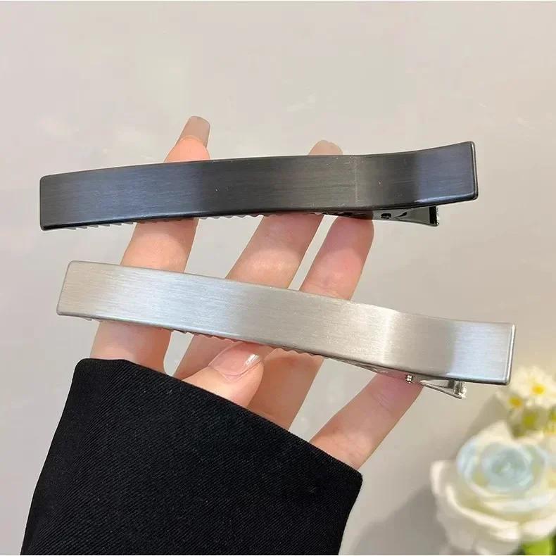 1/2/3Pcs Metal Hair Clips Barrettes Long Hairpins Elegant Duckbill Clip Fashion Accessories for Women 3 Colors